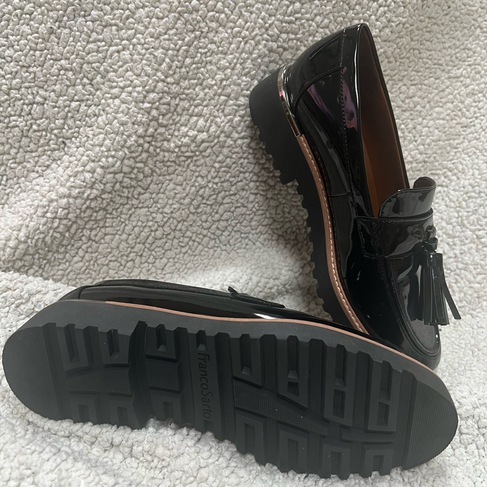 NWOB Franco Sarto Black Patent Loafer